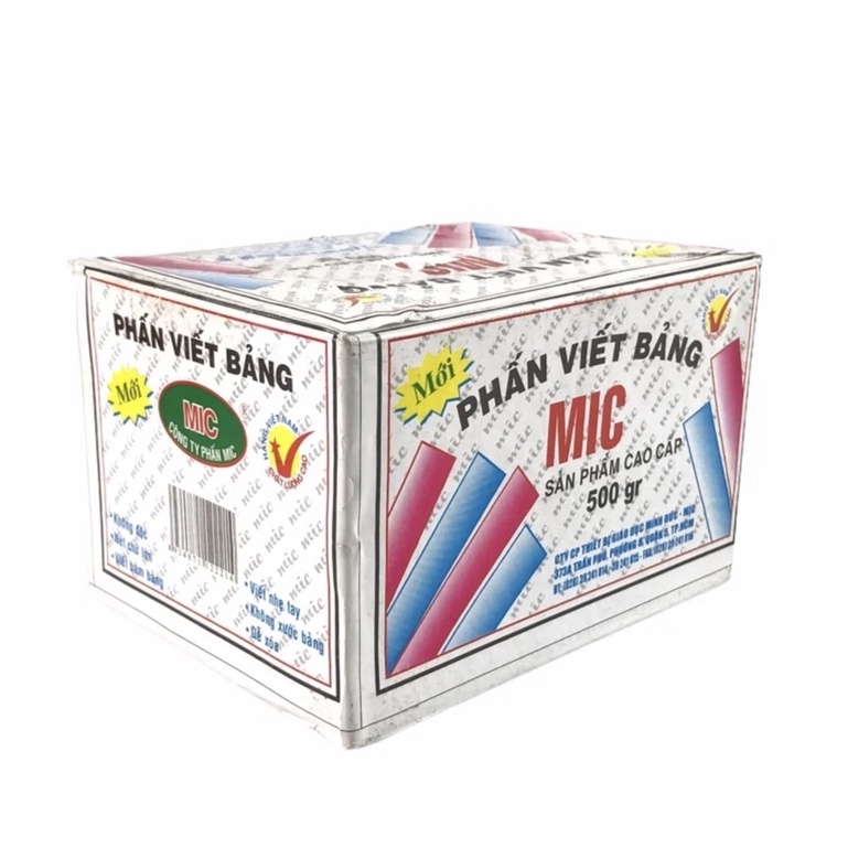 Hộp 100 Viên Phấn Trắng Bụi Thạch Cao Mic - 500G | Calaco