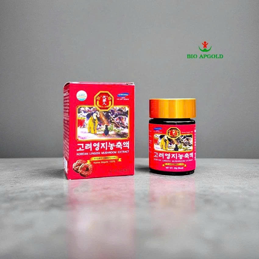 Cao Linh Chi Nguyên Chất Hộp 50g * 5 Lọ - Bio Apgold - Cao Linh Đỏ Hàn Quốc