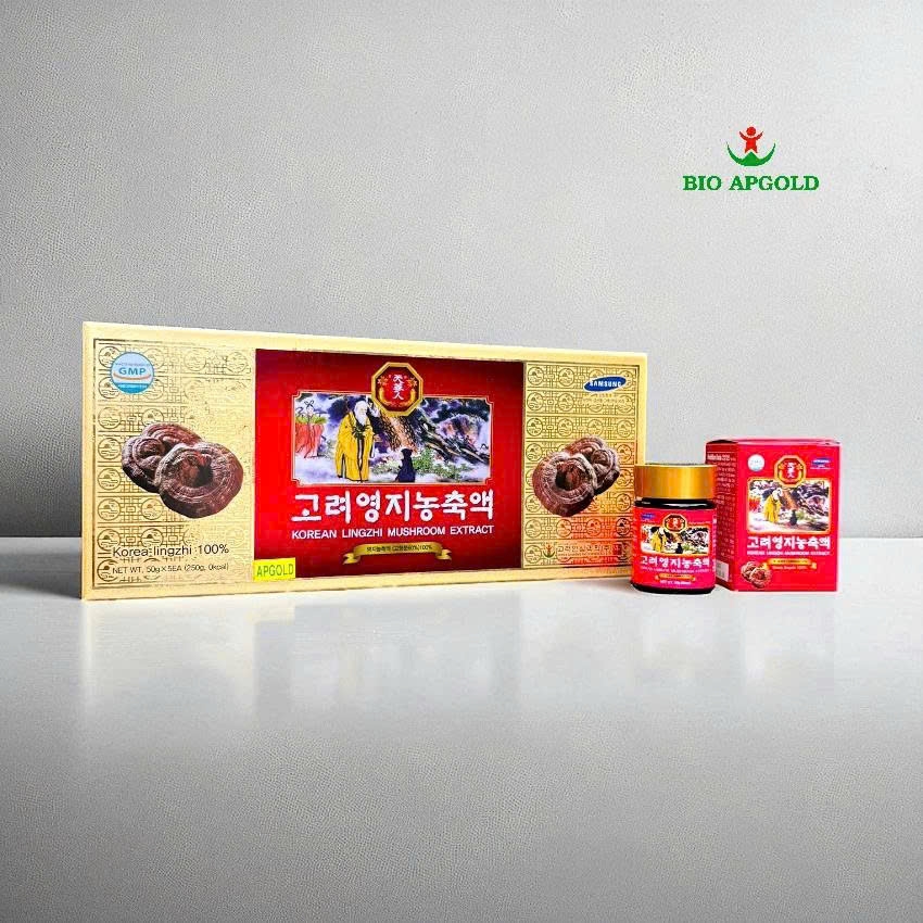 Cao Linh Chi Nguyên Chất Hộp 50g * 5 Lọ - Bio Apgold - Cao Linh Đỏ Hàn Quốc