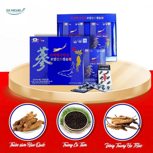 Viên Thiên Sâm Đông Trùng Hạ Thảo Trứng Cá Tầm Hàn Quốc (180 viên)