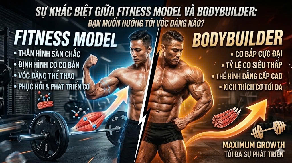 Sự khác biệt giữa Fitness Model và Bodybuilder: Bạn muốn hướng tới vóc dáng nào?