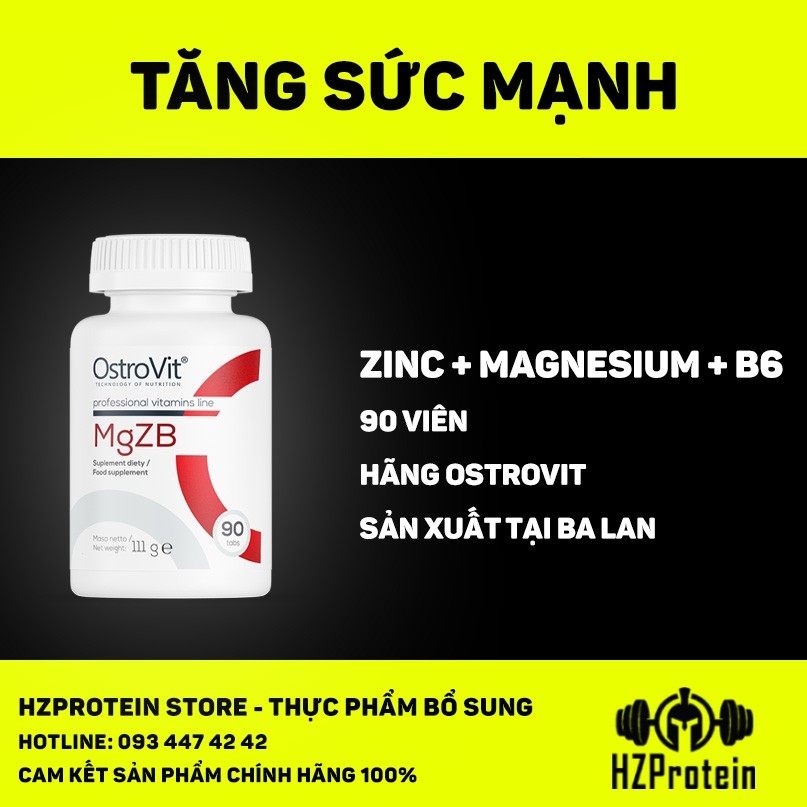 OSTROVIT MGZB - VIÊN UỐNG ZMA HỖ TRỢ TĂNG TESTOSTERONE (90 VIÊN)