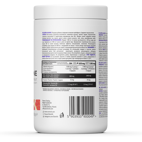 Ostrovit Beta Alanine 500g