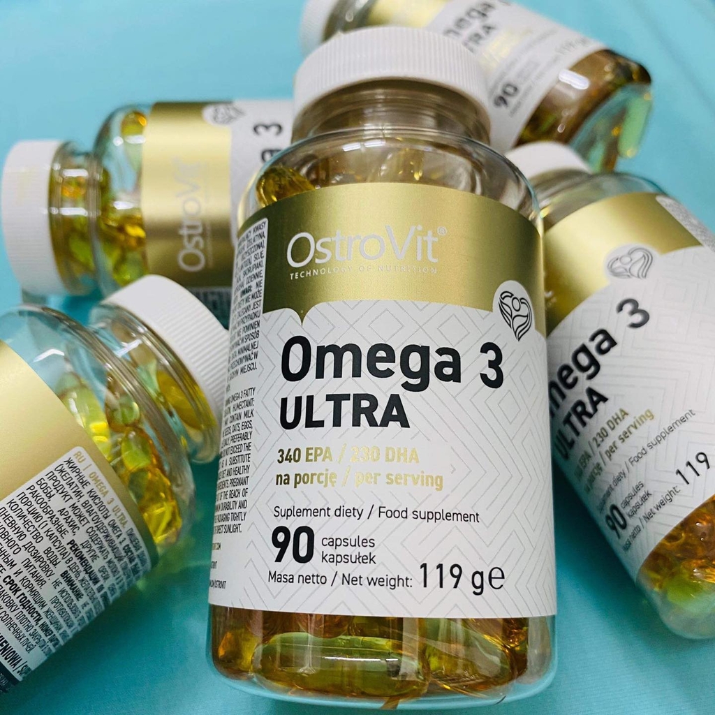 OSTROVIT OMEGA 3 ULTRA - DẦU CÁ HÀM LƯỢNG CAO 340/220mg EPA/DHA (90 VIÊN)