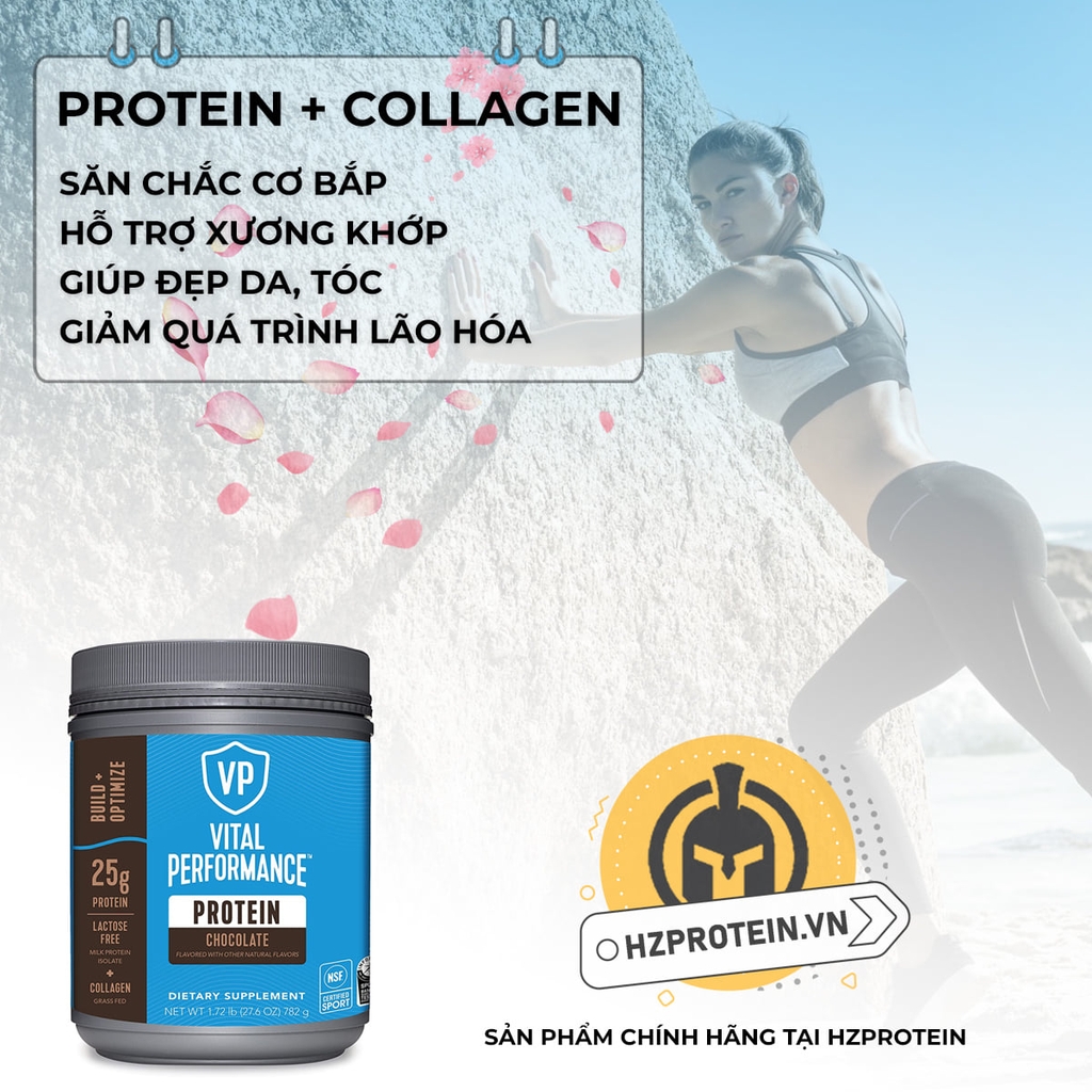 [COMBO] Vital Protein Collagen + Vitamin C 1000mg - Hỗ trợ chức năng, tái tạo sụn khớp, Da Móng Tóc