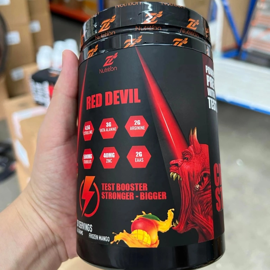 ZNUTRITION RED DEVIL - PREWORKOUT + ZMA TĂNG TESTOSTERONE (30 LẦN DÙNG)