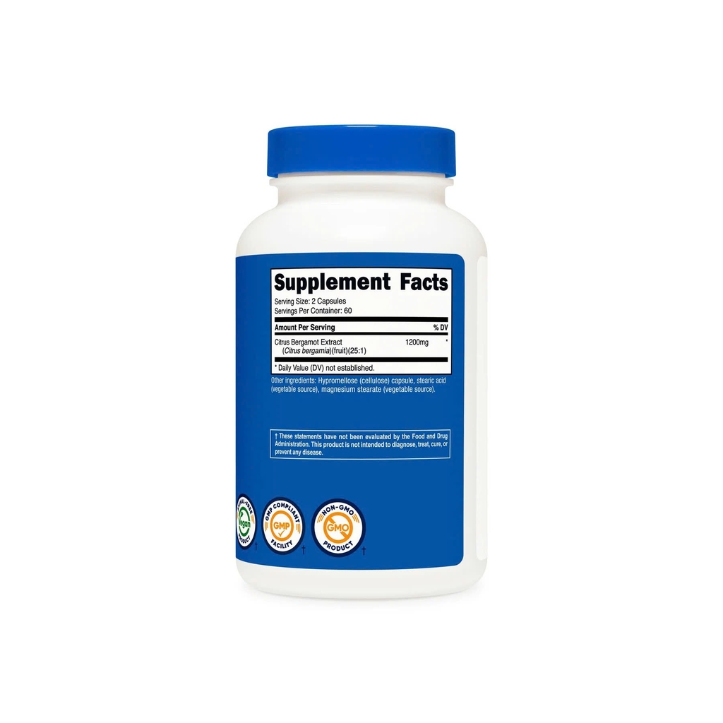 Nutricost Citrus Bergamot 1200mg - Bảo Vệ Sức Khỏe Tim Mạch (120 Viên)