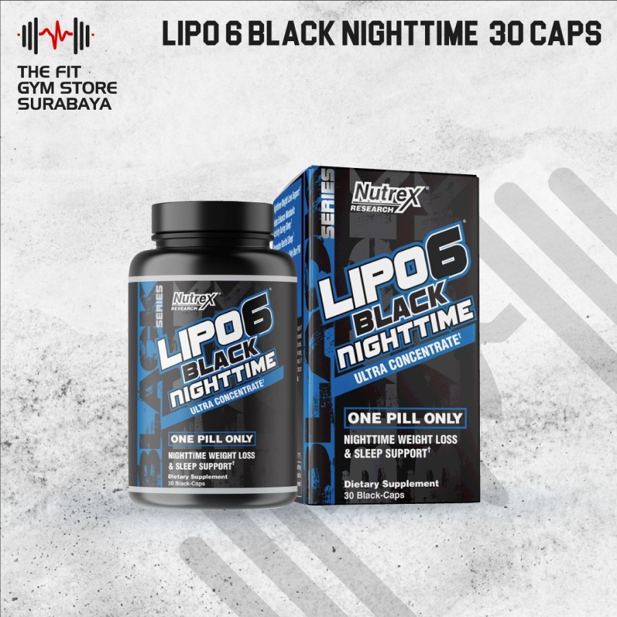 Nutrex Lipo6 Black Night Time - Viên Giảm Cân Hỗ Trợ Đốt Mỡ Ban Đêm (30 viên)