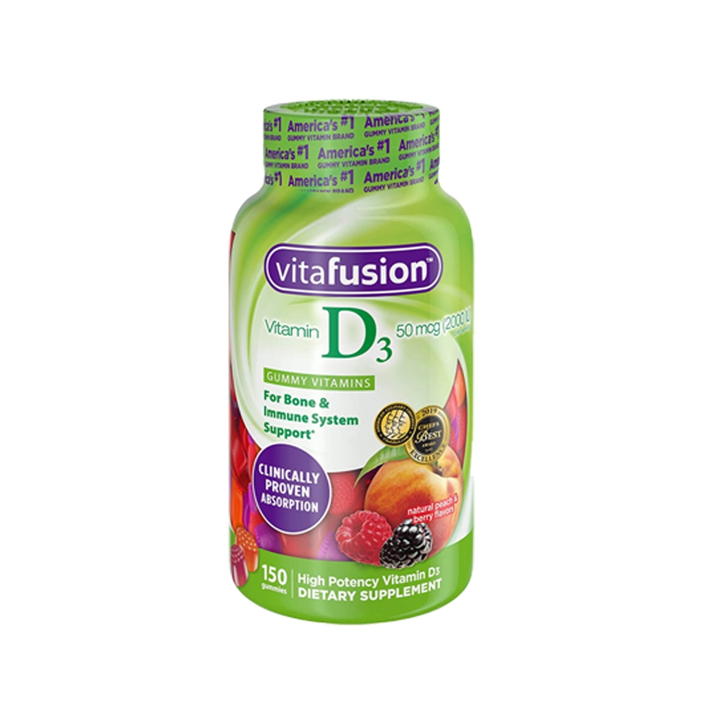 VITAFUSION VITAMIN D3 GUMMIES - KẸO DẺO BỔ SUNG VITAMIN D3 (150 VIÊN)