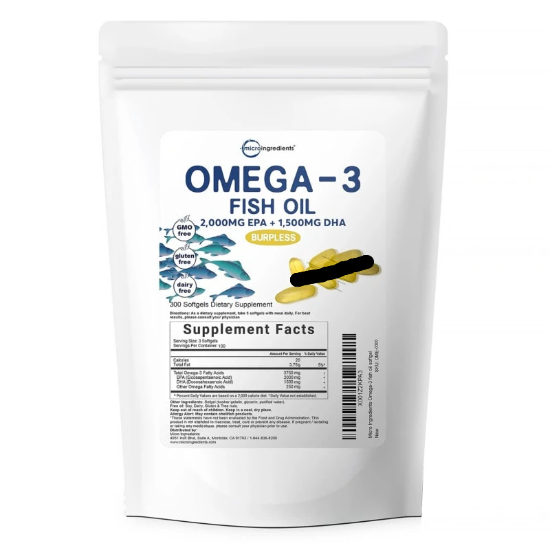 [Hàng Lỗi] Micro Ingredients Omega 3 (300 viên)