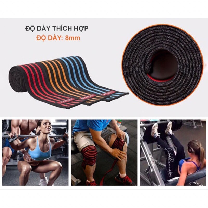 DÂY QUẤN GỐI TẬP GYM, BÓ GỐI, BẢO VỆ ĐẦU GỐI TRONG TẬP LUYỆN VÀ CHƠI THỂ THAO AOLIKES AL7165 (1 CẶP)