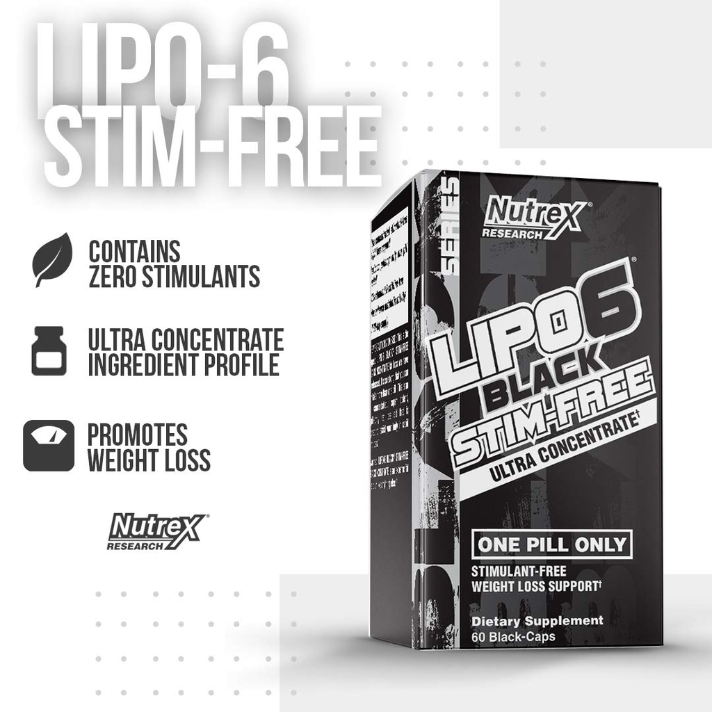 NUTREX LIPO6 BLACK STIM FREE (60 VIÊN)