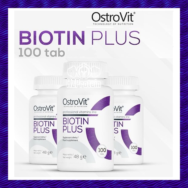 OSTROVIT BIOTIN PLUS - TĂNG CƯỜNG MIỄN DỊCH, HỖ TRỢ ĐẸP DA, KHỎE MÓNG , MỌC TÓC (100 VIÊN)