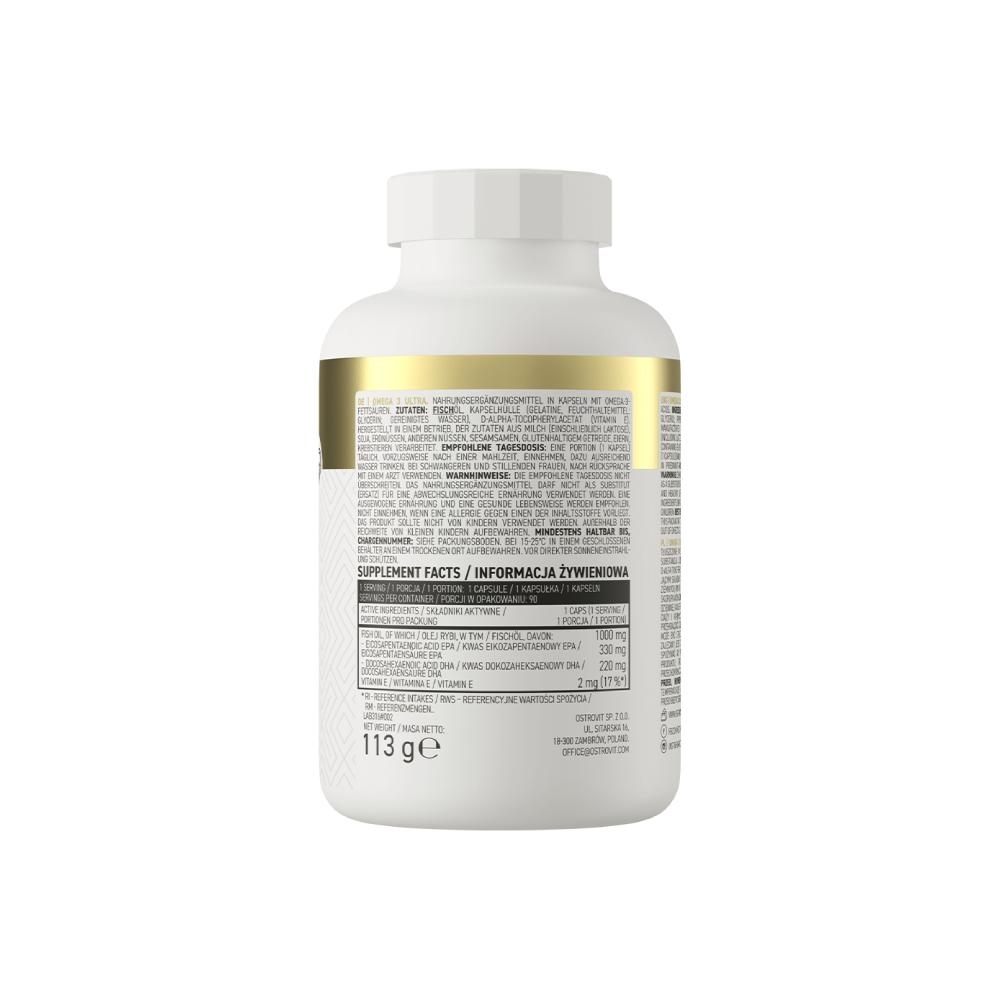 OSTROVIT OMEGA 3 ULTRA - DẦU CÁ HÀM LƯỢNG CAO 340/220mg EPA/DHA (90 VIÊN)