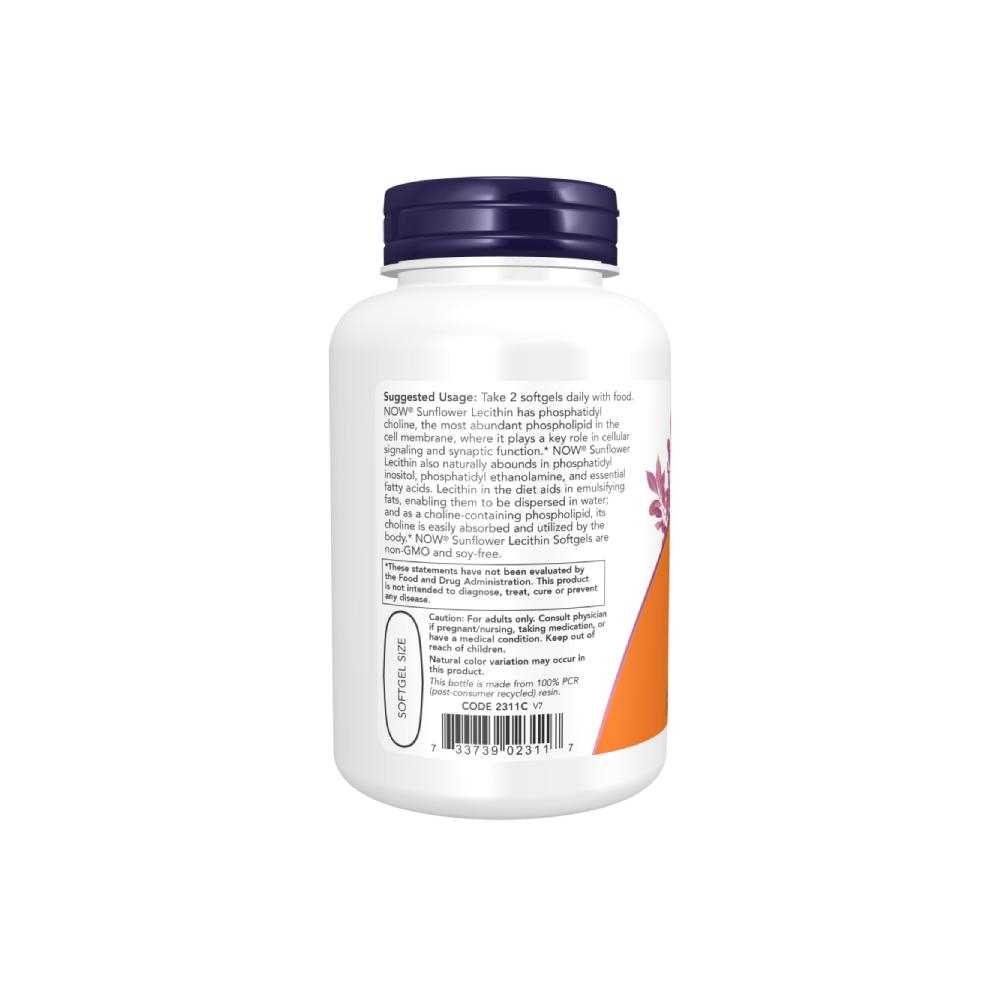 Now Sunflower Lecithin 1200mg - Hỗ Trợ Sức Khỏe Não Bộ Và Hệ Thần Kinh