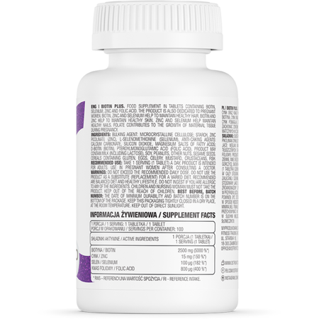 OSTROVIT BIOTIN PLUS - TĂNG CƯỜNG MIỄN DỊCH, HỖ TRỢ ĐẸP DA, KHỎE MÓNG , MỌC TÓC (100 VIÊN)