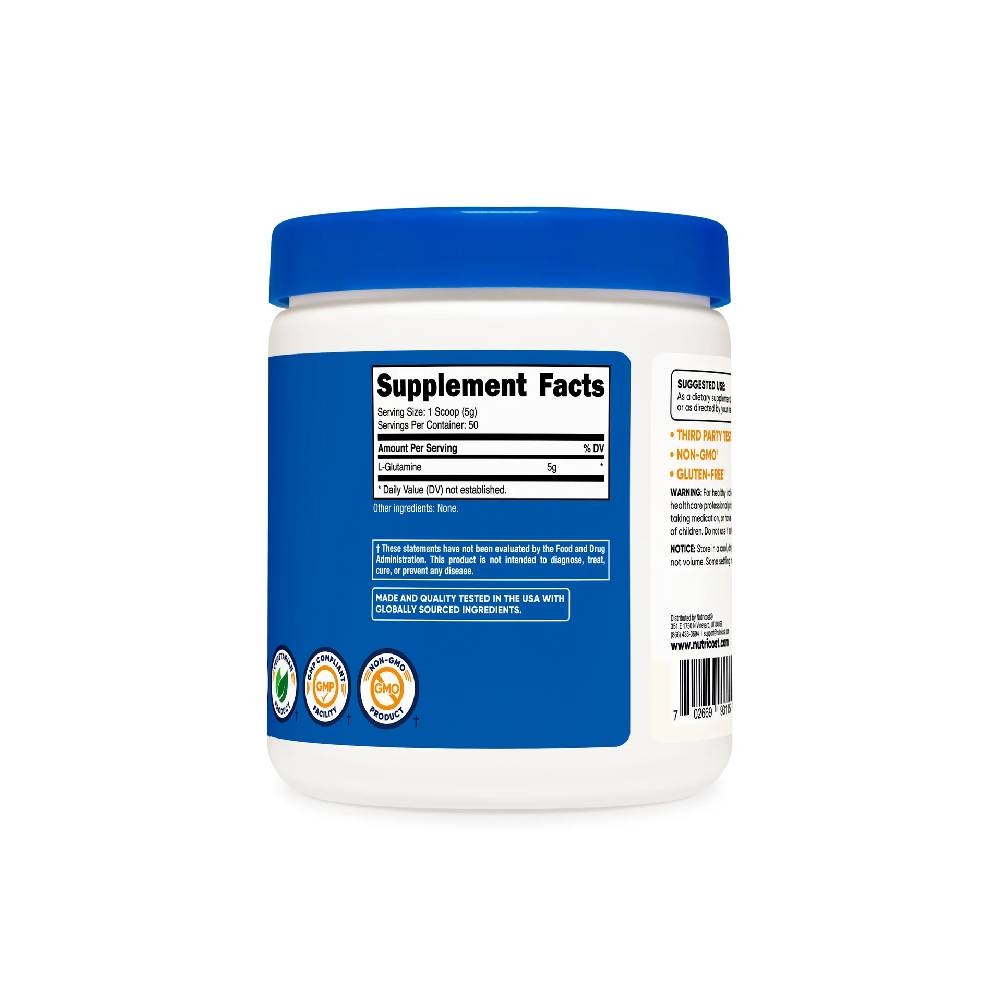 Nutricost L-Glutamine Phục Hồi Cơ Bắp 500gram/100 Lần Dùng