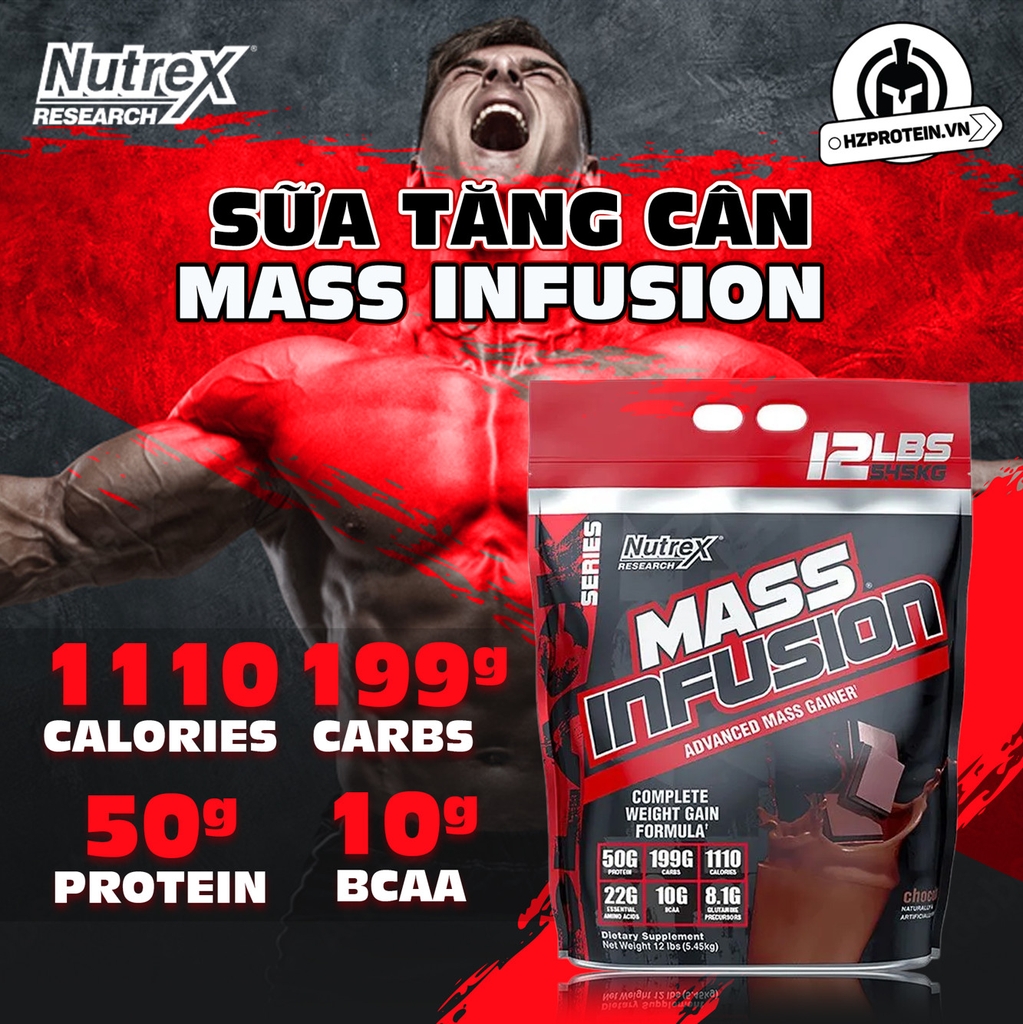 NUTREX INFUSION MASS GAINER - SỮA TĂNG CÂN 12LBS