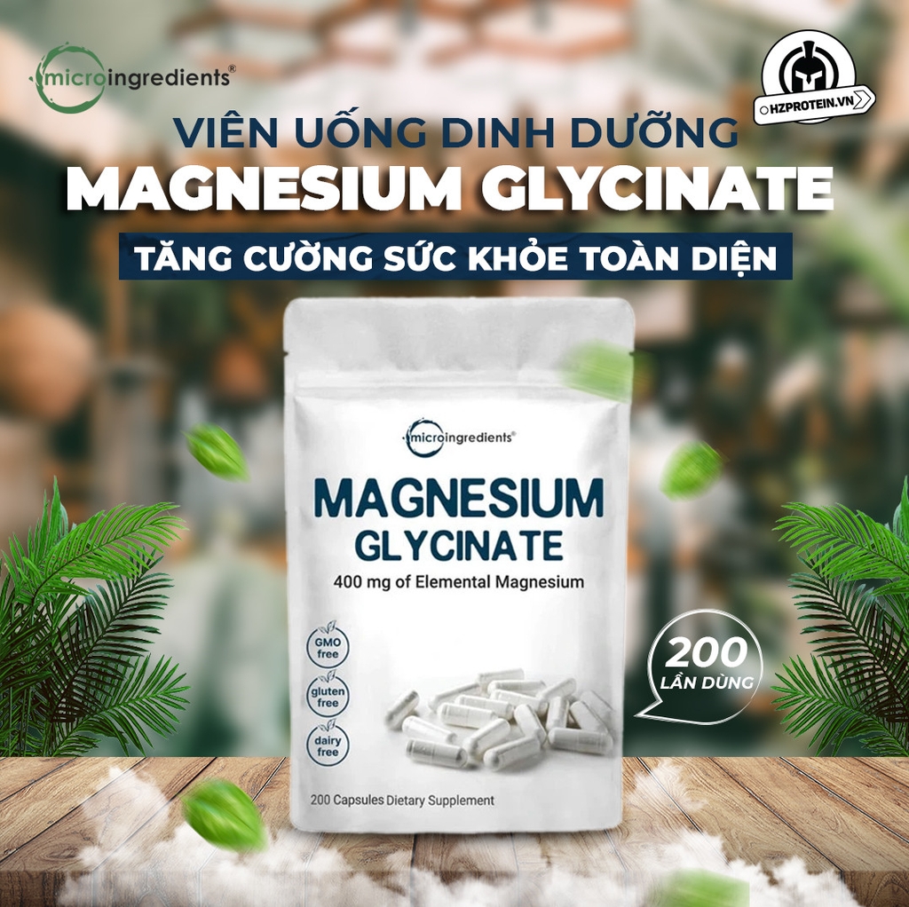 Micro Ingredients Magnesium Glycinate (200 Viên)