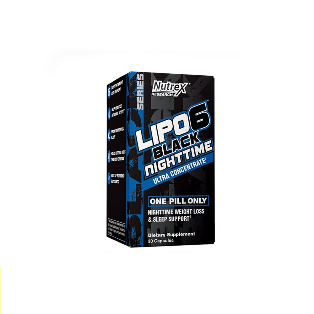 Nutrex Lipo6 Black Night Time - Viên Giảm Cân Hỗ Trợ Đốt Mỡ Ban Đêm (30 viên)