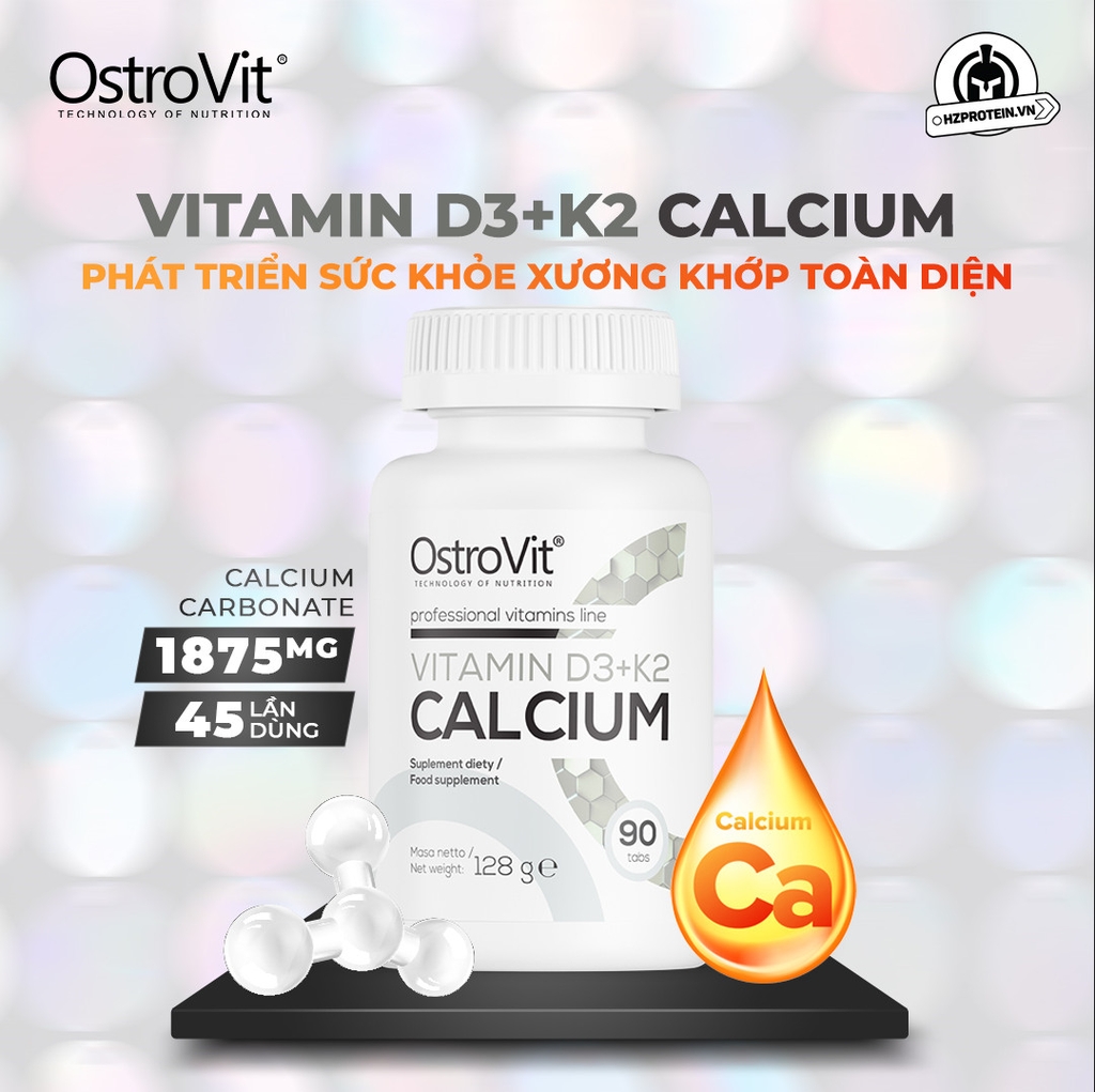 Ostrovit Vitamin D3 K2 Calcium (90 VIÊN)