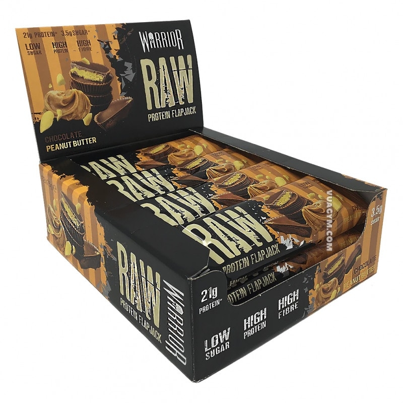 Warrior Raw Protein Flap Jack - Bánh Protein, bữa ăn phụ chất lượng, bổ sung protein, chất xơ, carb