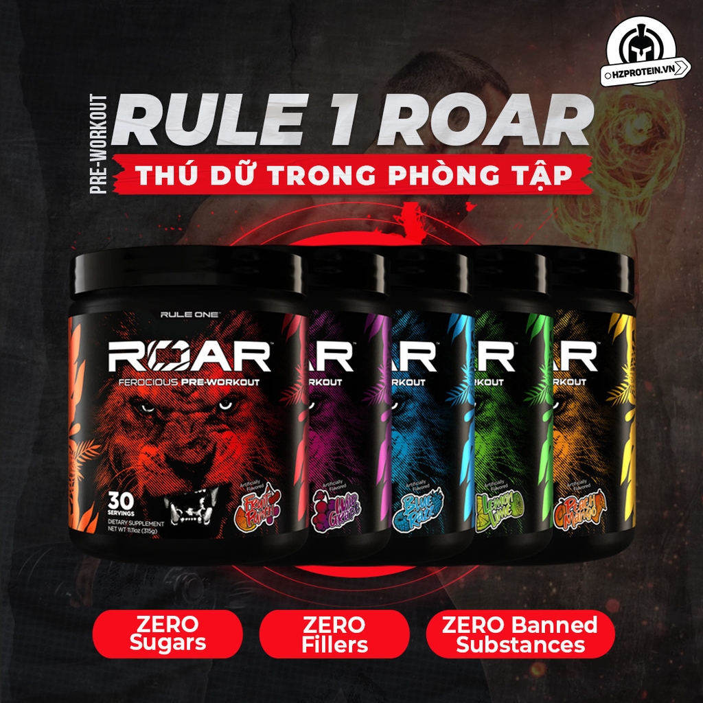 Rule 1 Roar 30 Servings - PREWORKOUT - TĂNG SỨC MẠNH