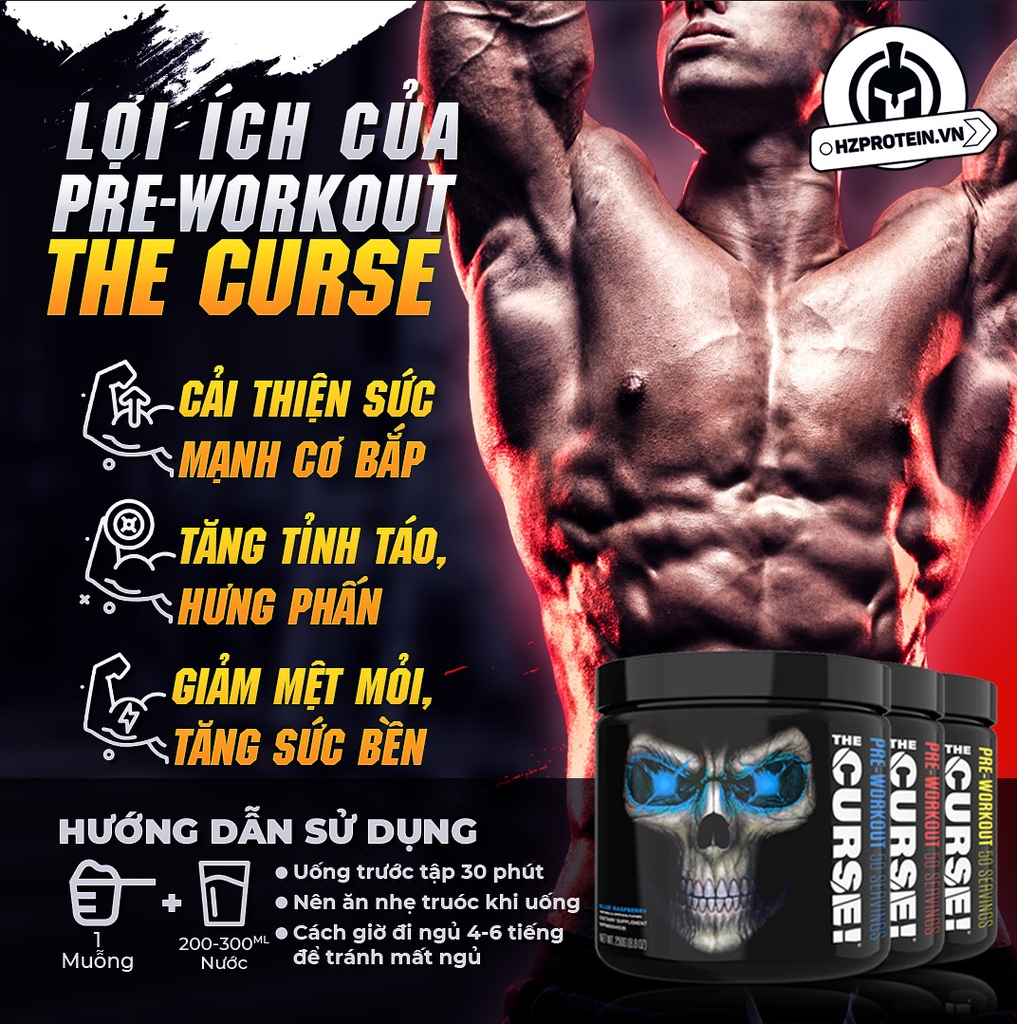 JNX THE CURSE - PREWORKOUT TĂNG SỨC MẠNH (50 LẦN DÙNG)