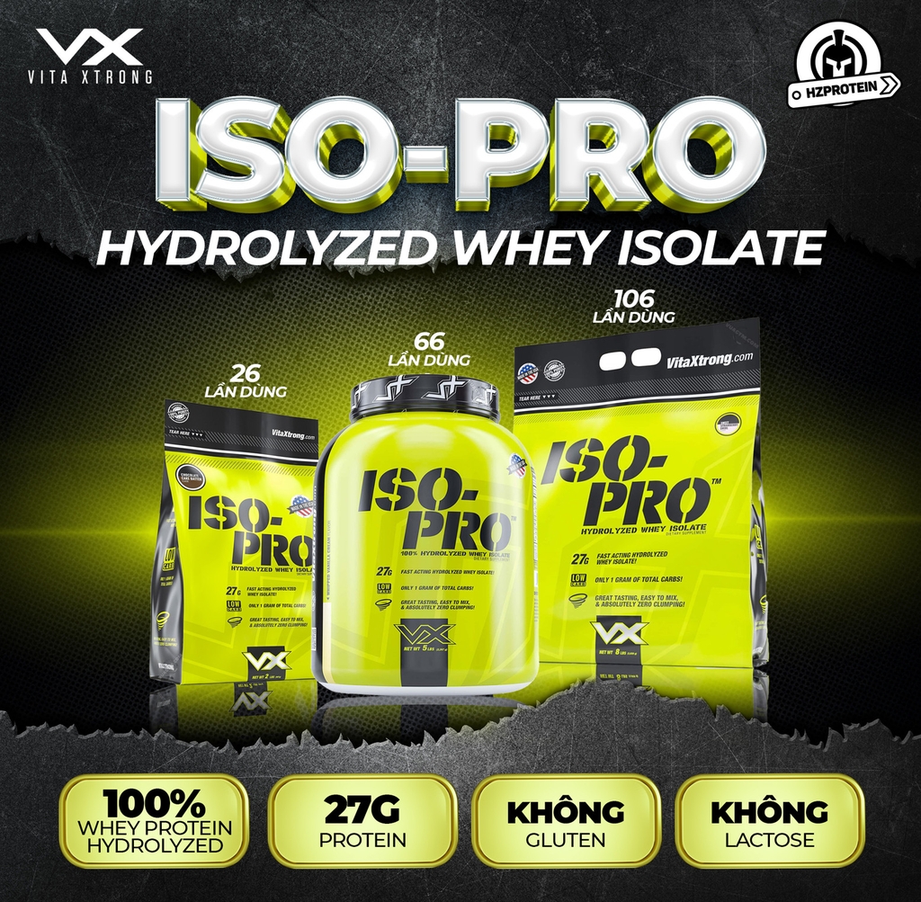 VitaXtrong ISO PRO - Hydrolyzed Whey Isolate, 8 LBS