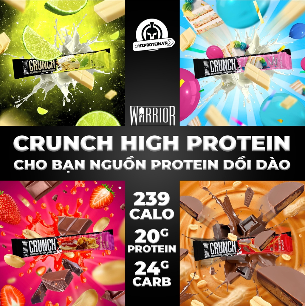 Thanh Protein Bar Warrior Crunch High Protein