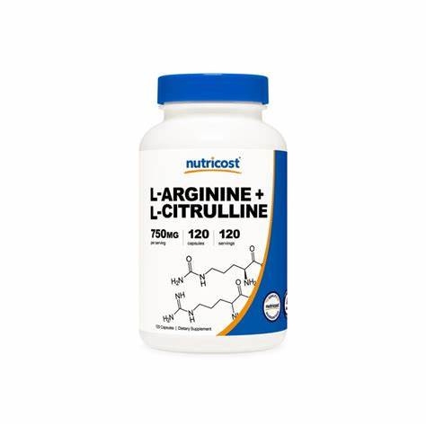 Nutricost L-Arginine + L-Citrulline 750MG - 120 Viên