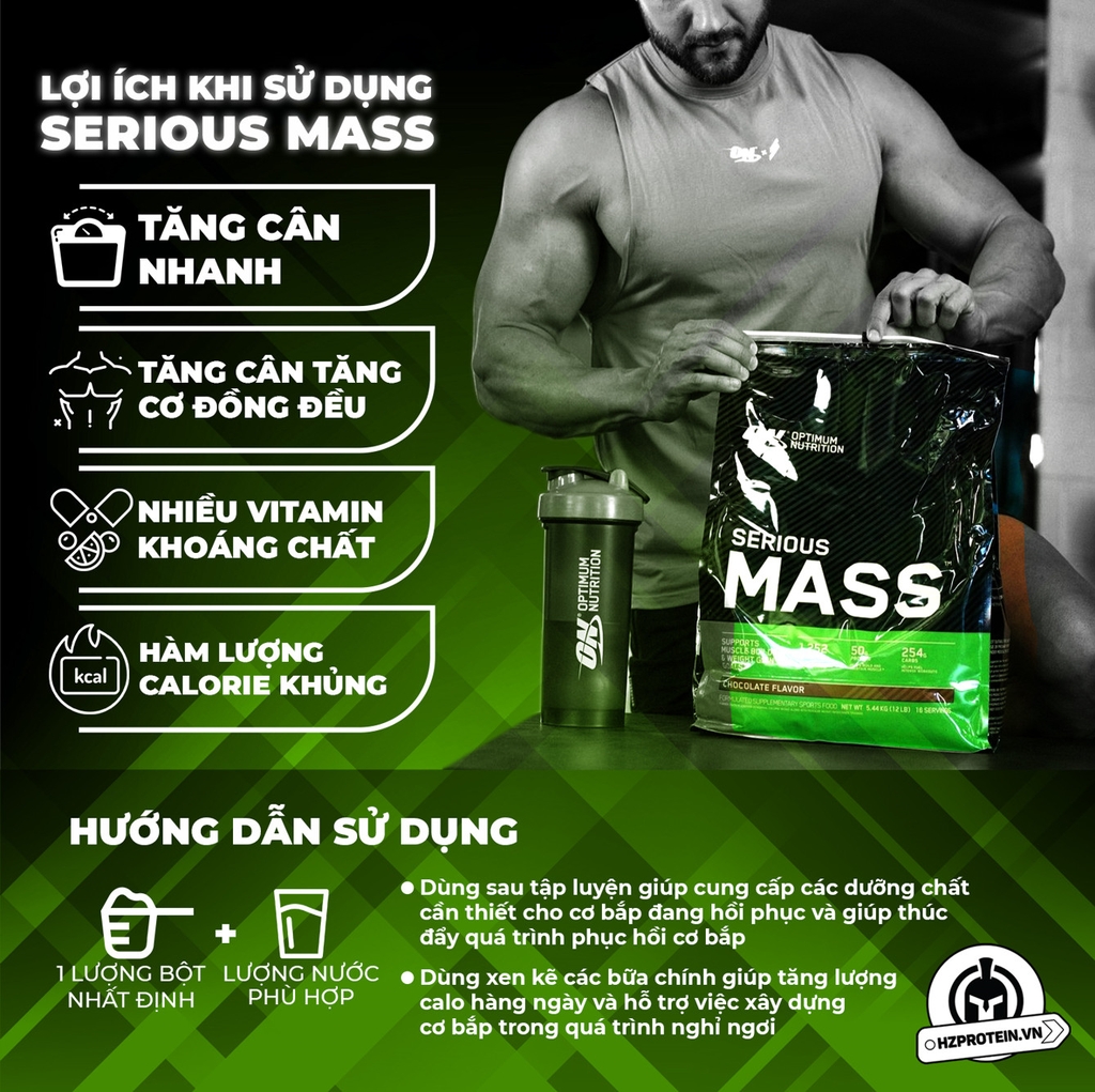 ON SERIOUS MASS GAINER - SỮA TĂNG CÂN CHẤT LƯỢNG (12 LBS)