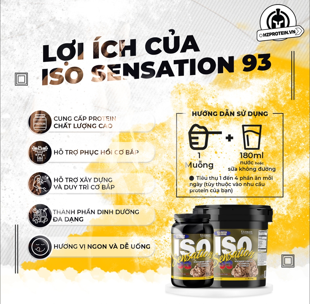 Sữa Tăng Cơ Ultimate Iso Sensation 93 5lbs (2,3kg)