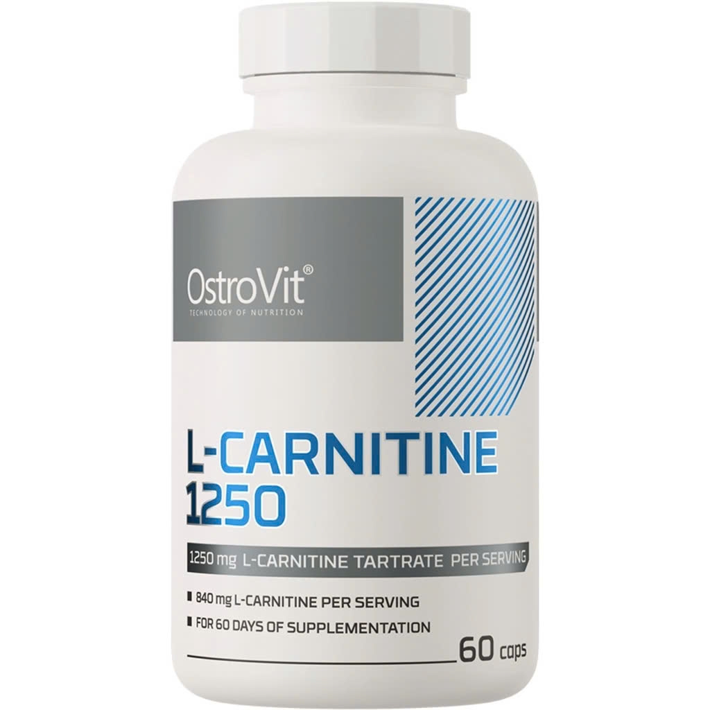 Ostrovit L-Carnitine 1250mg (60 Viên) - Viên Uống Hỗ Trợ Giảm Cân, Giảm Mỡ, Tăng Sức Bền, Phục Hồi Sau Tập