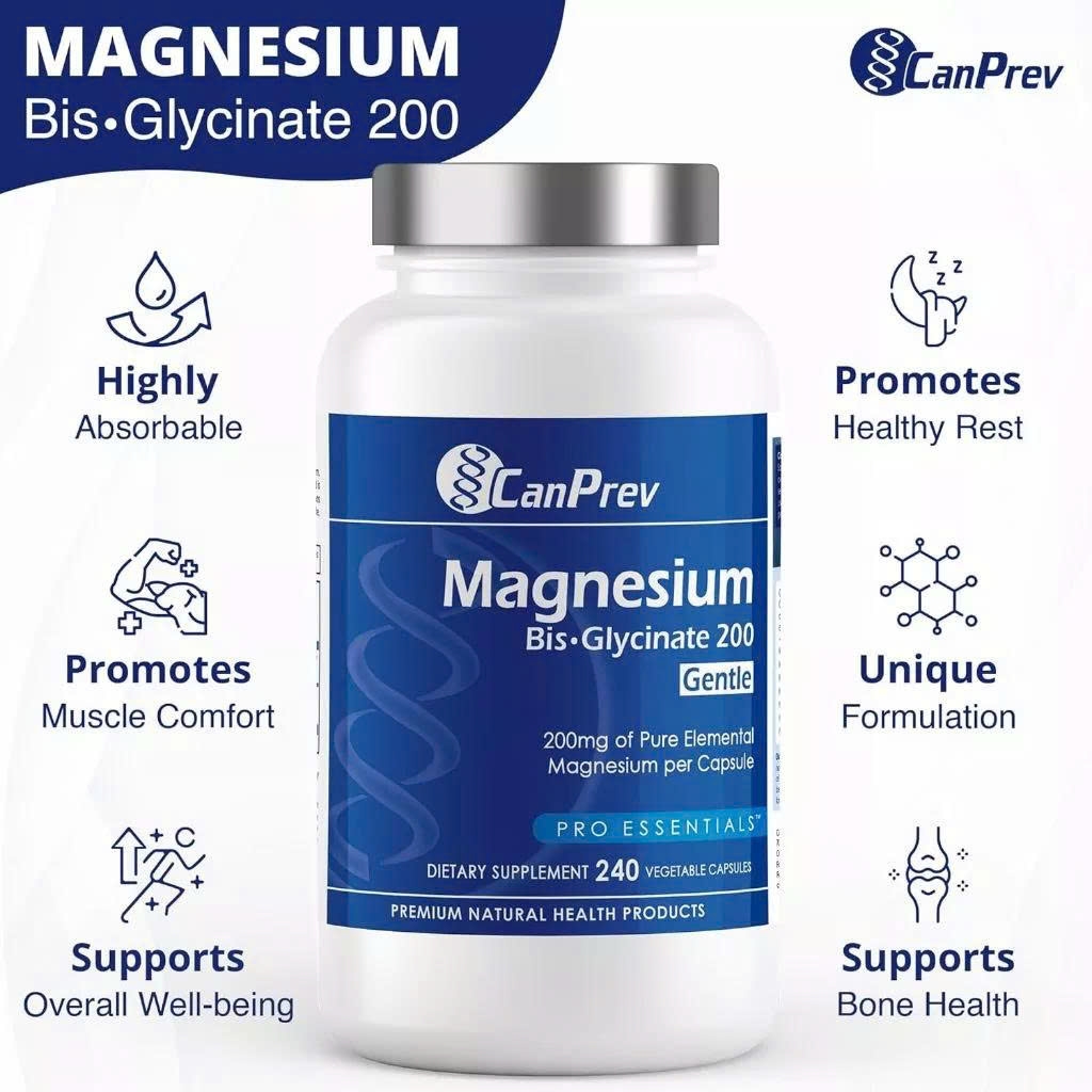 Magnesium Bis·Glycinate 200 Gentle - Viên Uống Hỗ Trợ Tiểu Đường, Ổn Định Đường Huyết, Tim Mạch, Huyết Áp (120 Viên)