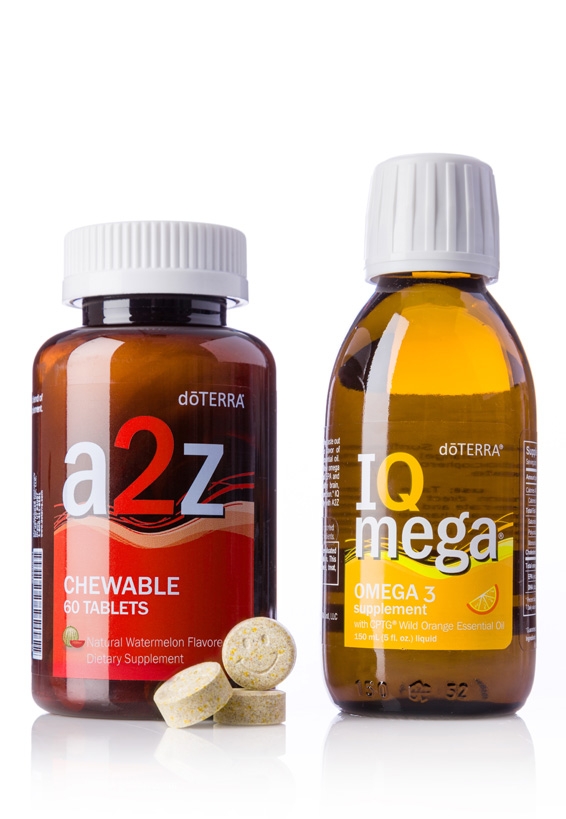 dōTERRA a2z Chewable và IQ Mega® Pack hai sản phẩm này kết hợp với nhau, giúp bạn dễ dàng bổ sung omega-3, các chất dinh dưỡng toàn bộ thực phẩm, vitamin và khoáng chất ở dạng lỏng và nhai tiện lợi.Giá 52.67/Lọ 30 ngày. Chưa bao gồm ship.