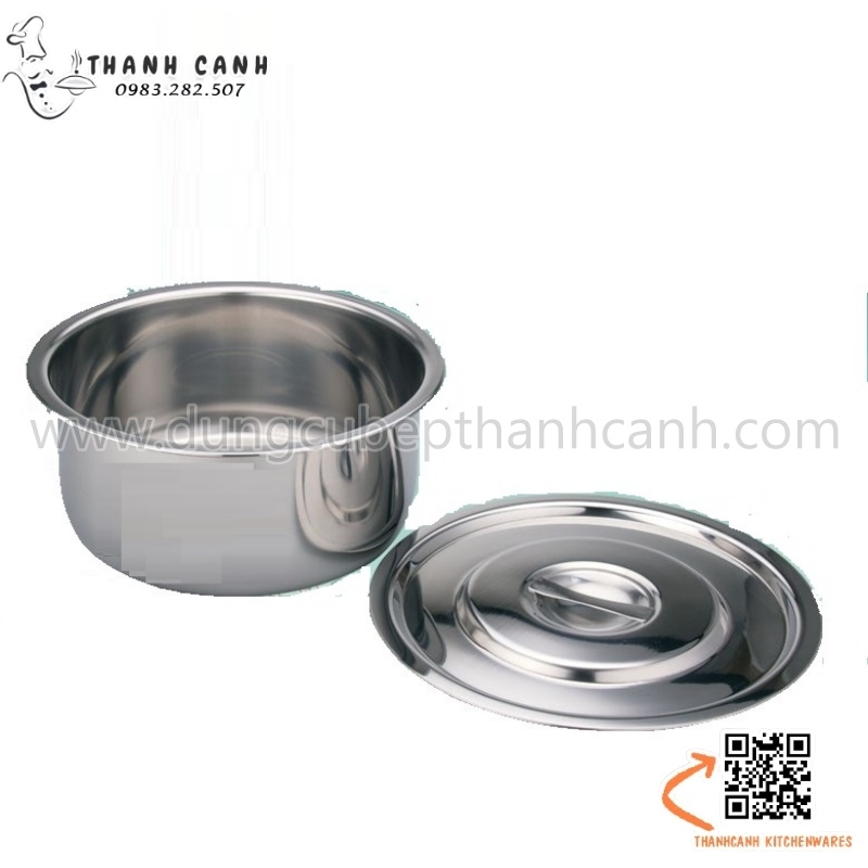Thố inox có nắp, âu inox có nắp, âu cơm canh inox