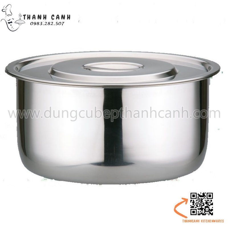 Thố inox có nắp, âu inox có nắp, âu cơm canh inox