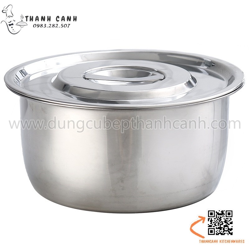 Thố inox có nắp, âu inox có nắp, âu cơm canh inox