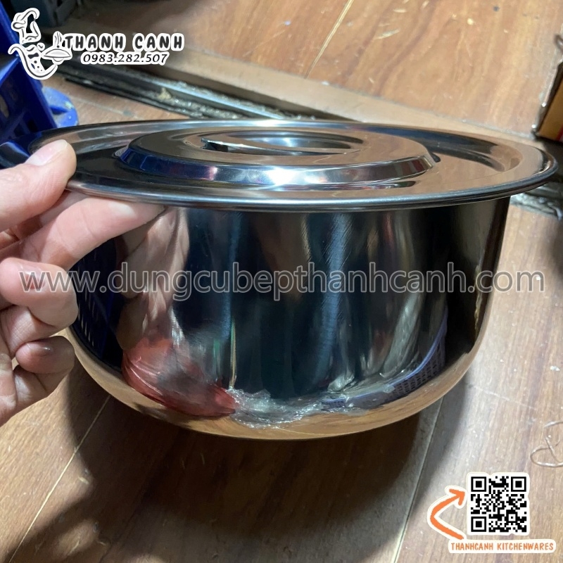Thố inox có nắp, âu inox có nắp, âu cơm canh inox