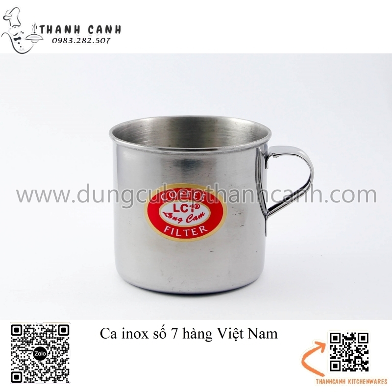 Cốc inox có quai cho học sinh, ca inox có quai hàng Việt Nam