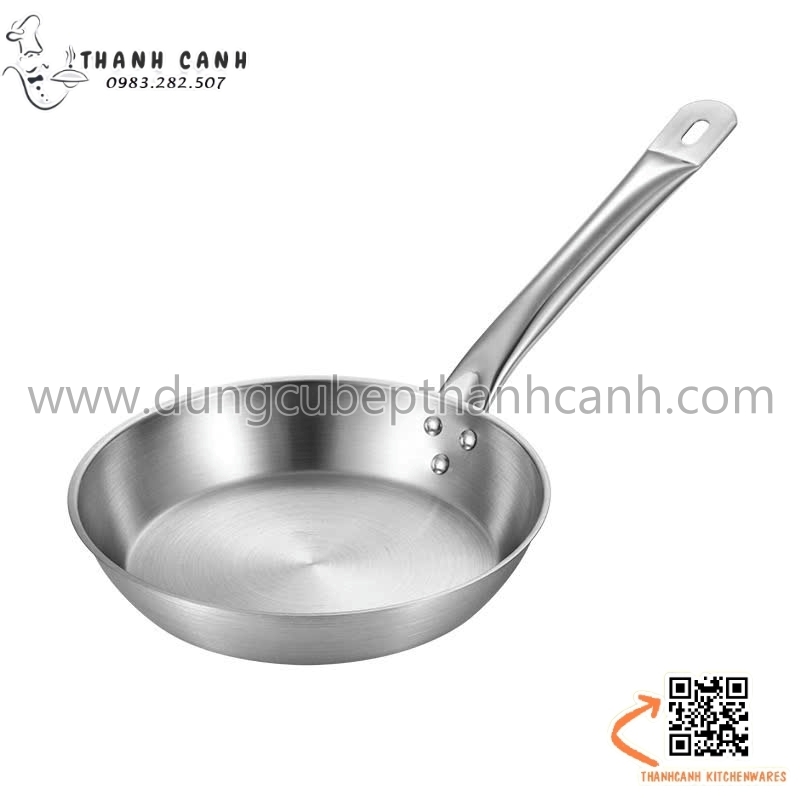 Chảo inox cán dài chuyên dụng cho bếp Âu, Chảo inox EAST
