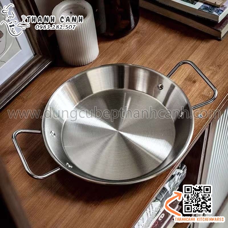 Chảo inox đựng gà rán Hàn Quốc