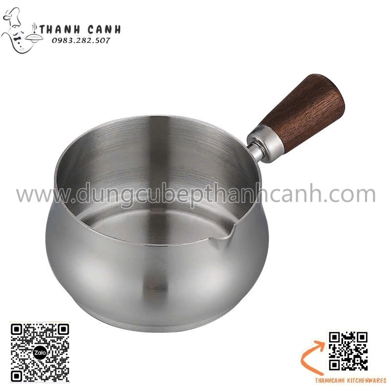 Cup rót sốt cán gỗ bằng inox, CHÉN RÓT SỐT INOX CÁN GỖ - TIỆN LỢI, SANG ...