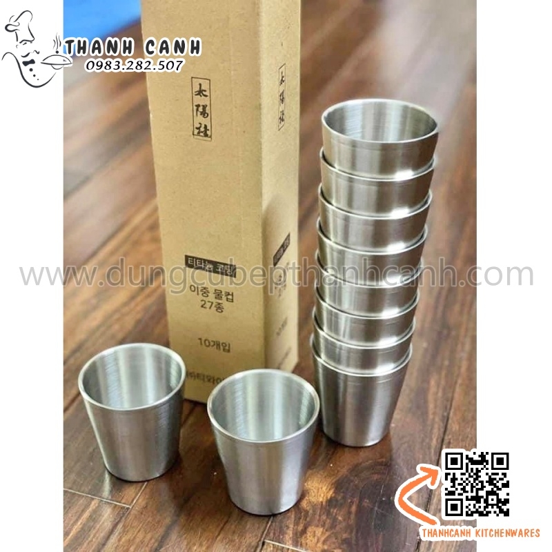 ly inox hai lớp, cốc inox mầm non