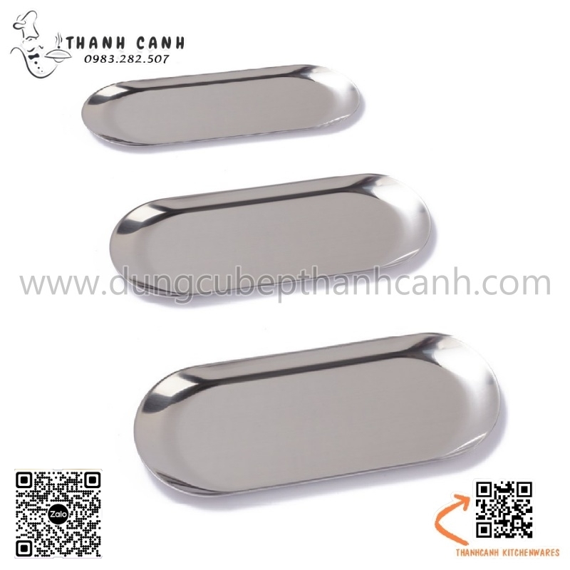 Đĩa (dĩa) inox Trắng hoặc Vàng , đĩa inox dĩa inox hình Oval Hàn Quốc ...