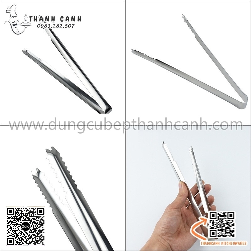 kẹp gắp đá, gắp đá inox, kẹp gắp răng inox, gắp răng cưa