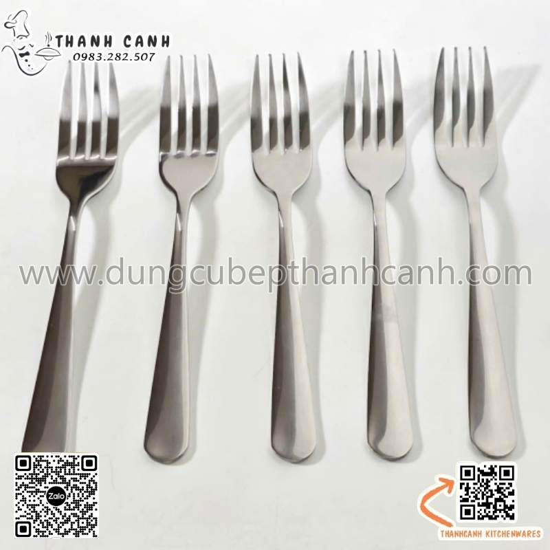 Nĩa cơm inox RH, dĩa inox 4 răng, nĩa inox 18cm, dĩa inox ăn mỳ