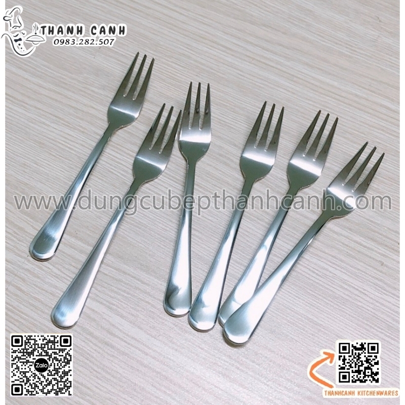 Nĩa cơm inox RH, dĩa inox 4 răng, nĩa inox 18cm, dĩa inox ăn mỳ