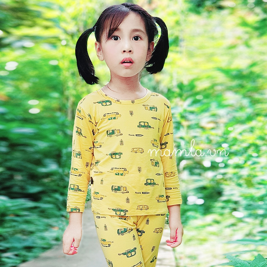 Bộ thun lạnh mặc ngủ K.Woo cho Bé gái và Bé trai MamLa